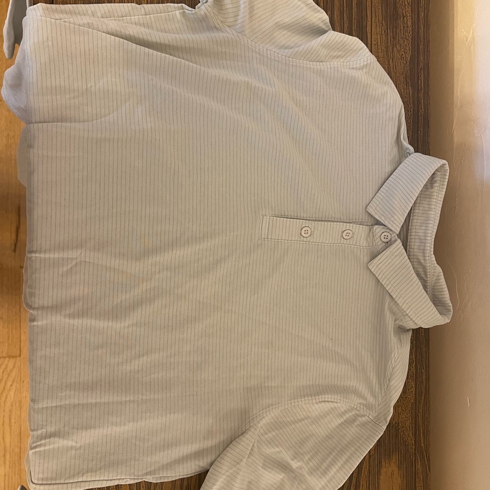 Lululemon Athletica Light Gray Polo Shirt